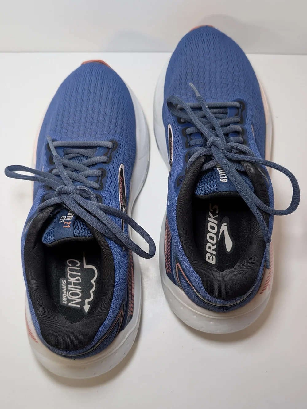 Brooks Glycerin GTS 21 Women's Size 9 Blue Icy Pink Rose Running Shoes - Picture 5 of 7